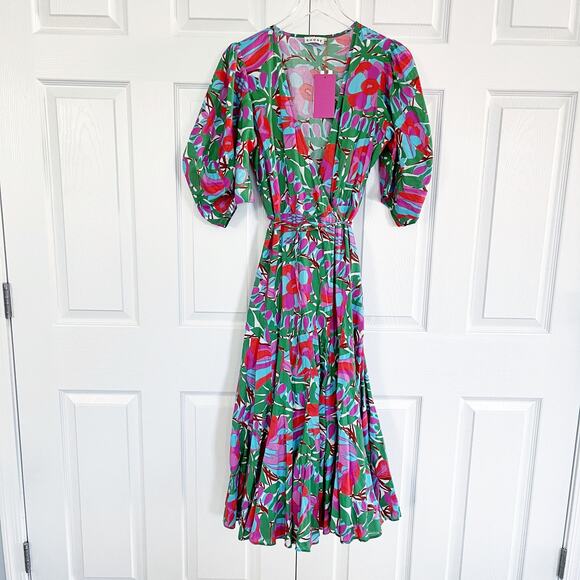 Rhode Resort Fiona Dress White Fleur Tropicale - Picture 3 of 8